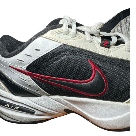 Nike Air monarch full length standard width D size 8.5. Black/white red swoosh - Picture 3 of 11